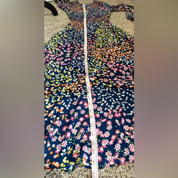 👗 Nanette Lepore Asymmetrical Dress - Navy Blue Floral (Size US 2, UK 6) 🌸 - Picture 12 of 13